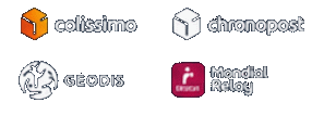 Transporteurs : Colissimo, Chronopost, Geodis, Mondial Relay