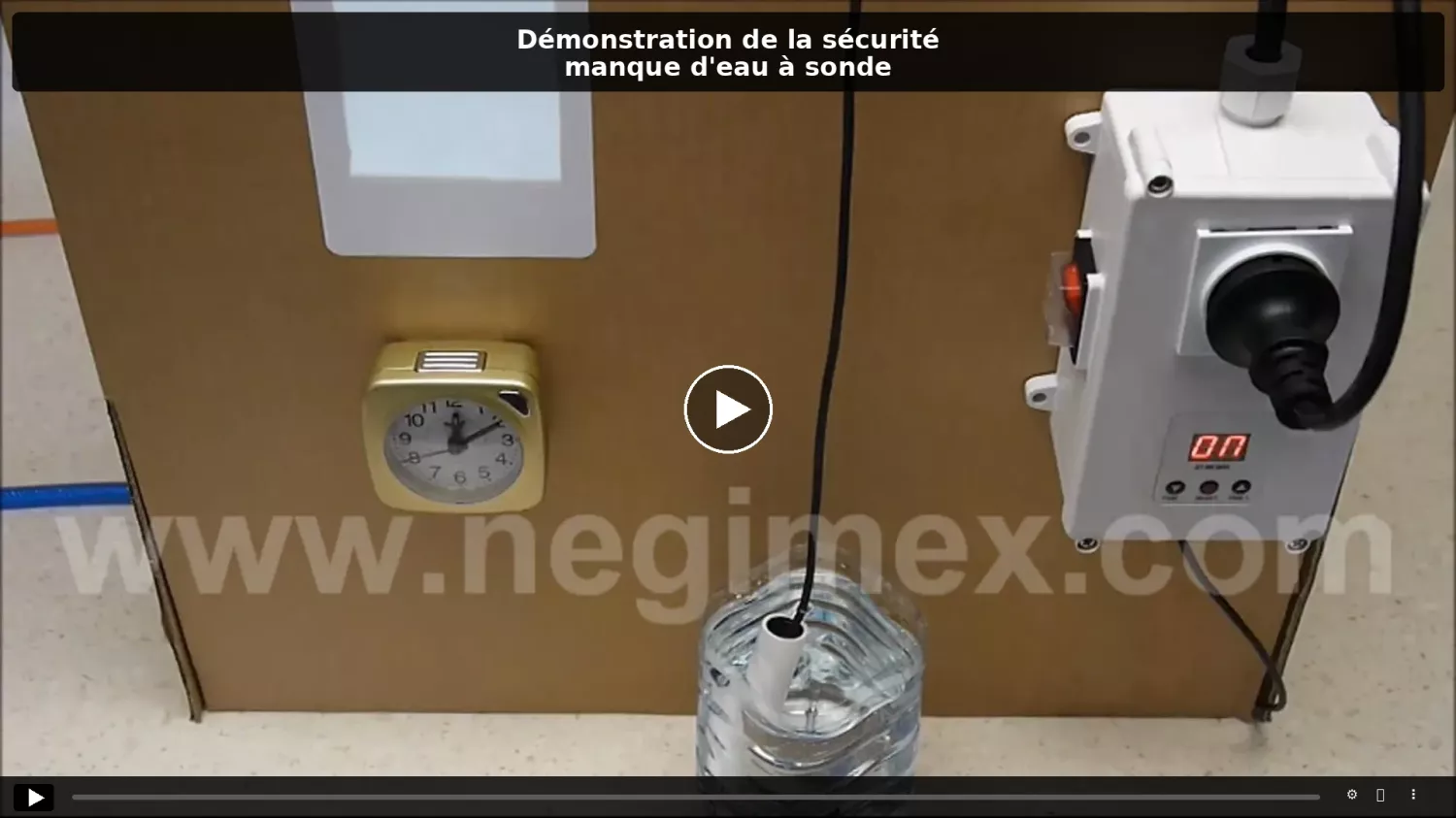 Démonstration de la sécurité manque d'eau à sonde
